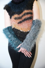 Load image into Gallery viewer, MIDNIGHT BLUE &amp; CHARCOAL MISMATCHED ARM/LEGWARMERS

