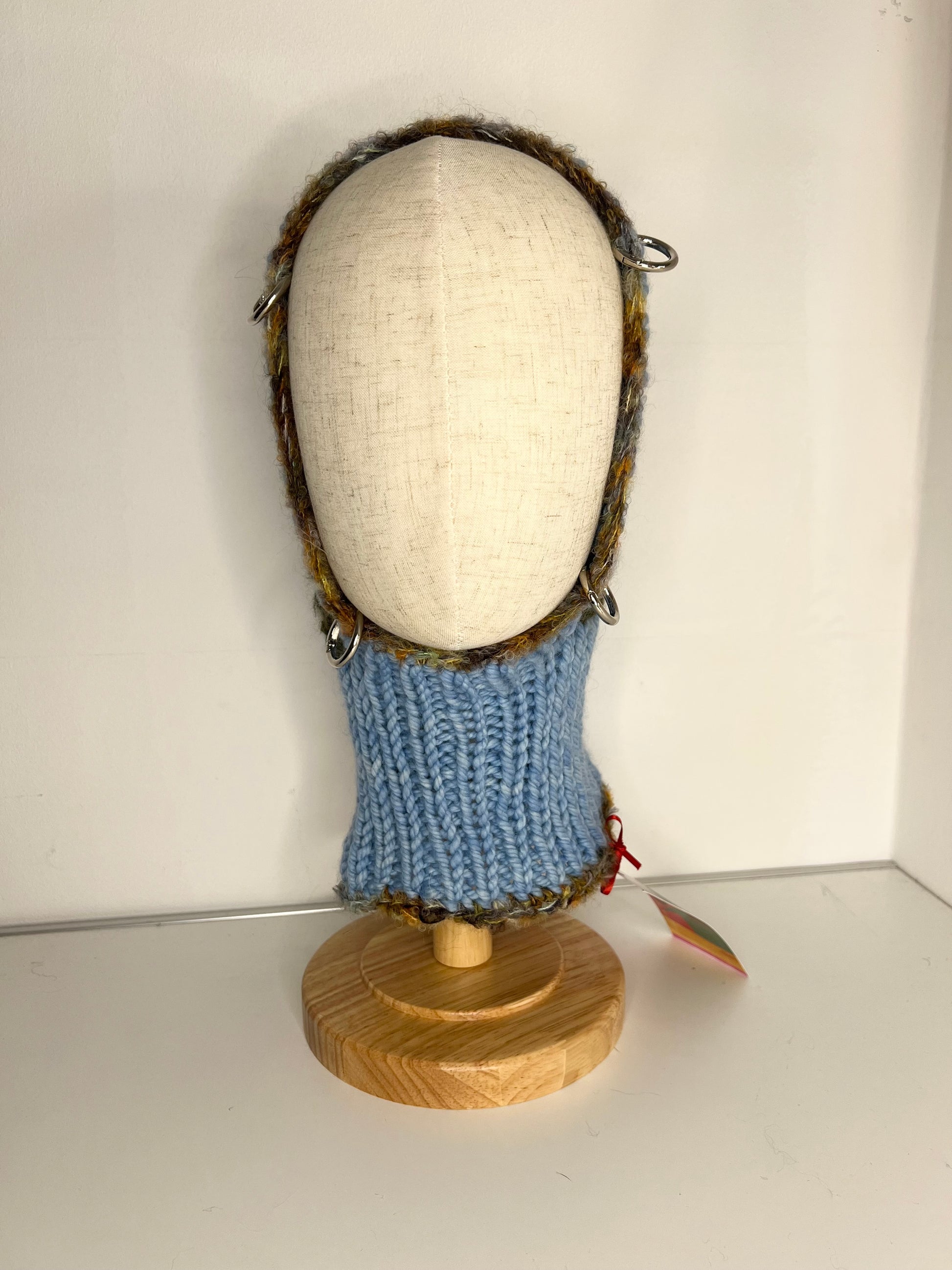 (ONE OF A KIND) BLUE & KHAKI PIERCING BALACLAVA