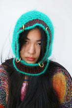 Load image into Gallery viewer, CHARCOAL &amp; TURQUOISE PIERCING BALACLAVA
