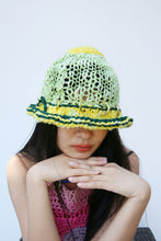 Load image into Gallery viewer, GREEN &amp; YELLOW PIERCING COTTON HAT
