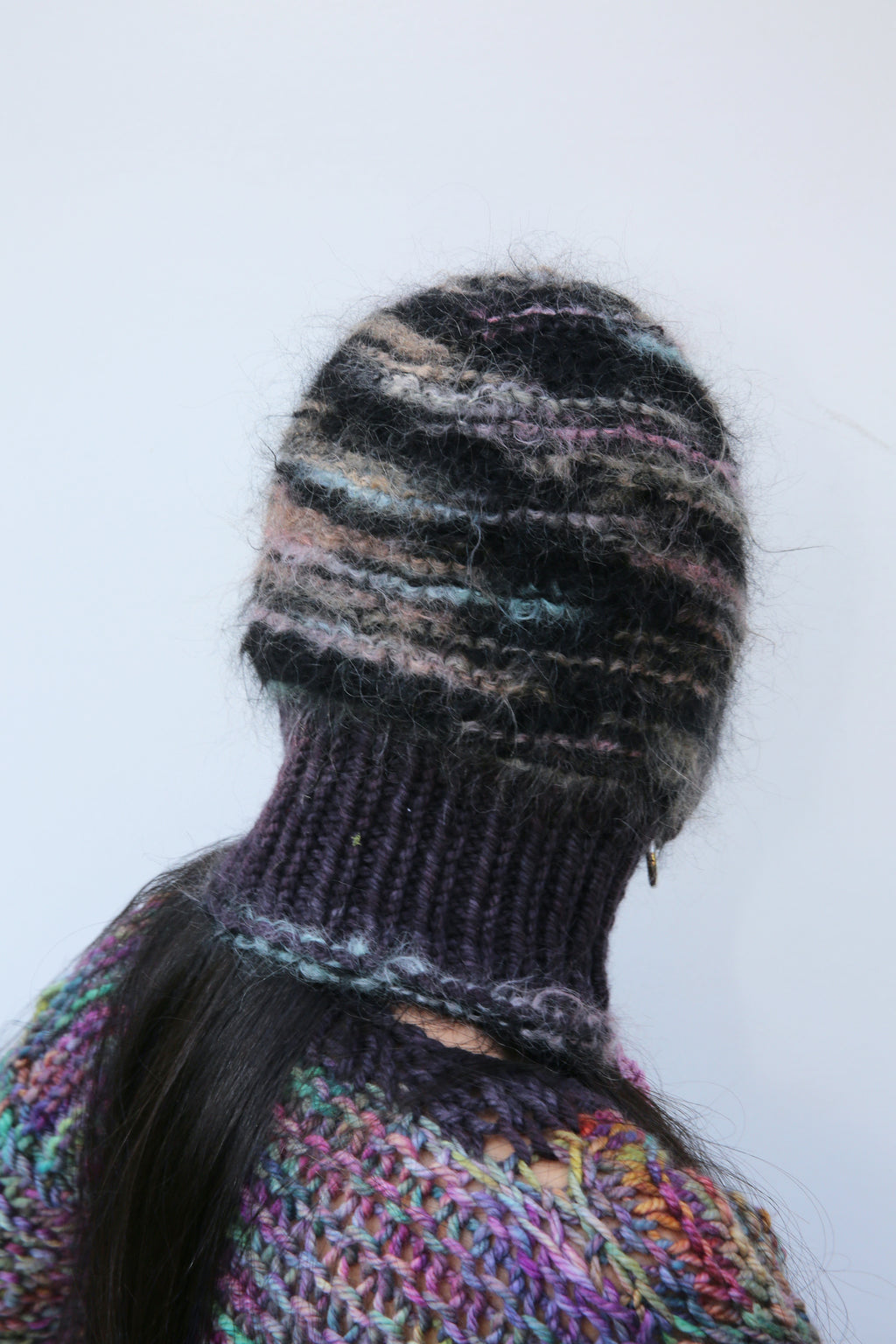 SPACE MARL MULTICOLOUR & CHARCOAL PIERCING BALACLAVA