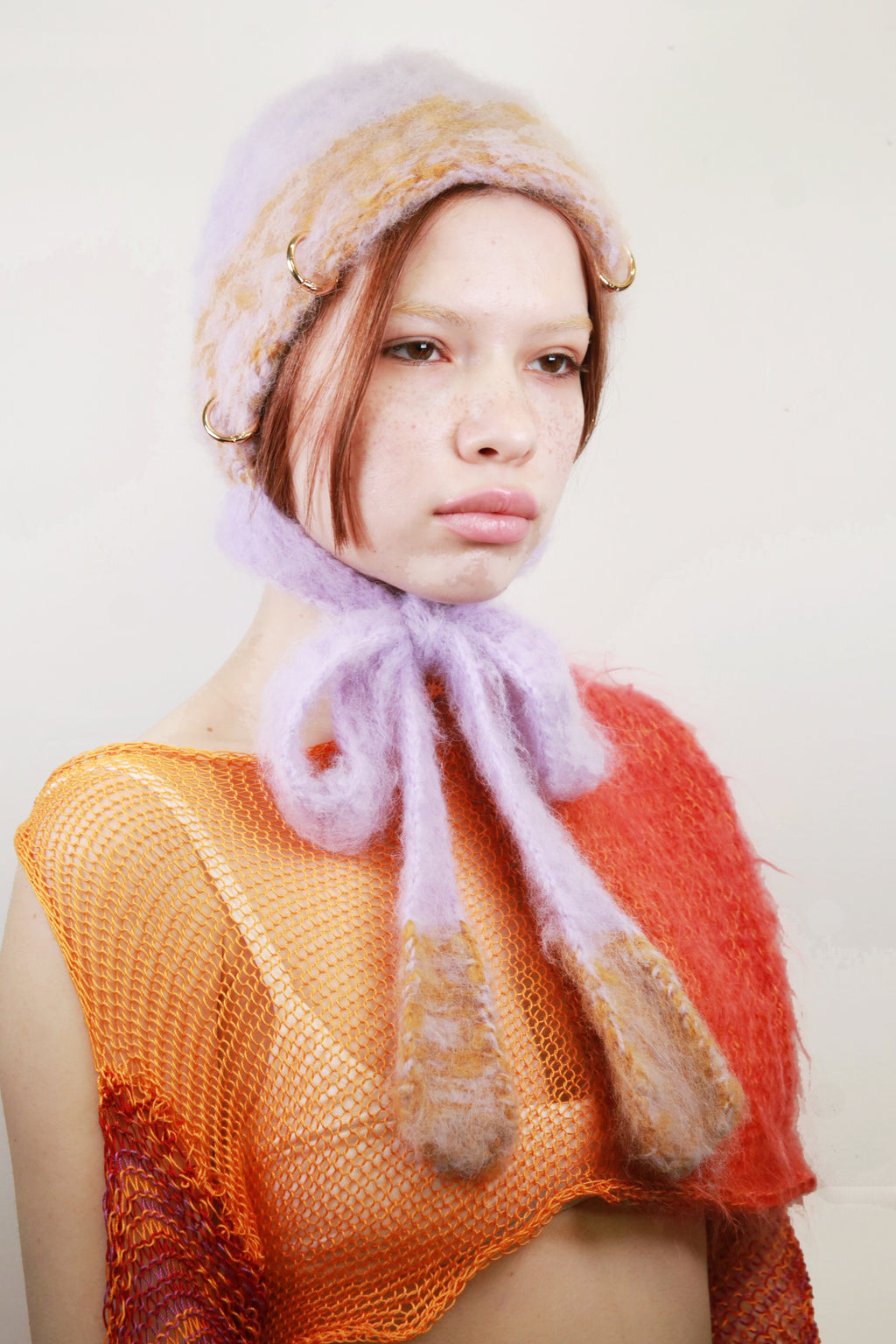 LILAC & MUSTARD PIERCING BONNET