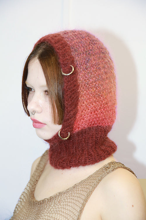 (MADE TO ORDER) MAROON & CORAL SUNSET BALACLAVA
