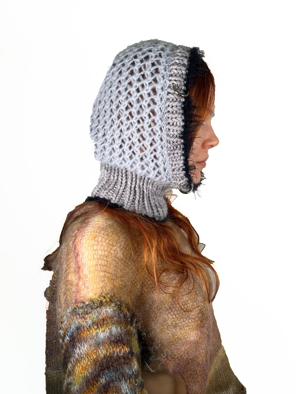 (TWO AVAILABLE) GREY & BLACK PIERCING BALACLAVA