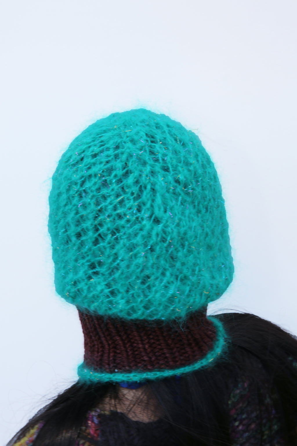 MADE TO ORDER - LIMITED QUANTITIES - BROWN & TURQUOISE PIERCING BALACLAVA