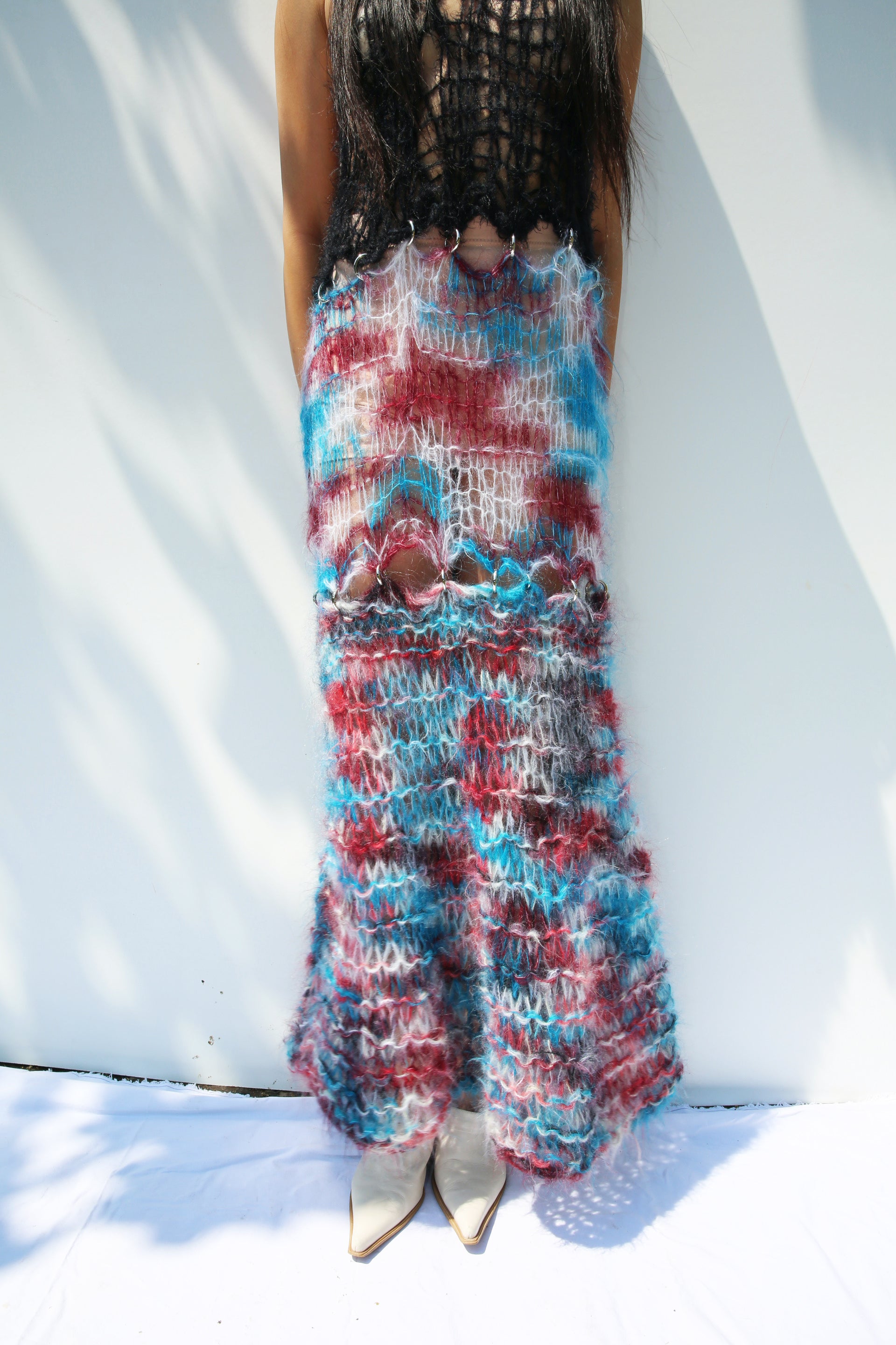 SPACE TRAVEL IS ALWAYS POSSIBLE MAXI MOHAIR PIERCING DRESS