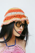 Load image into Gallery viewer, ORANGE, YELLOW &amp; WHITE PIERCING HAT
