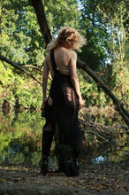 Load image into Gallery viewer, NO ONE CAN TELL BLACK COTTON DRESS
