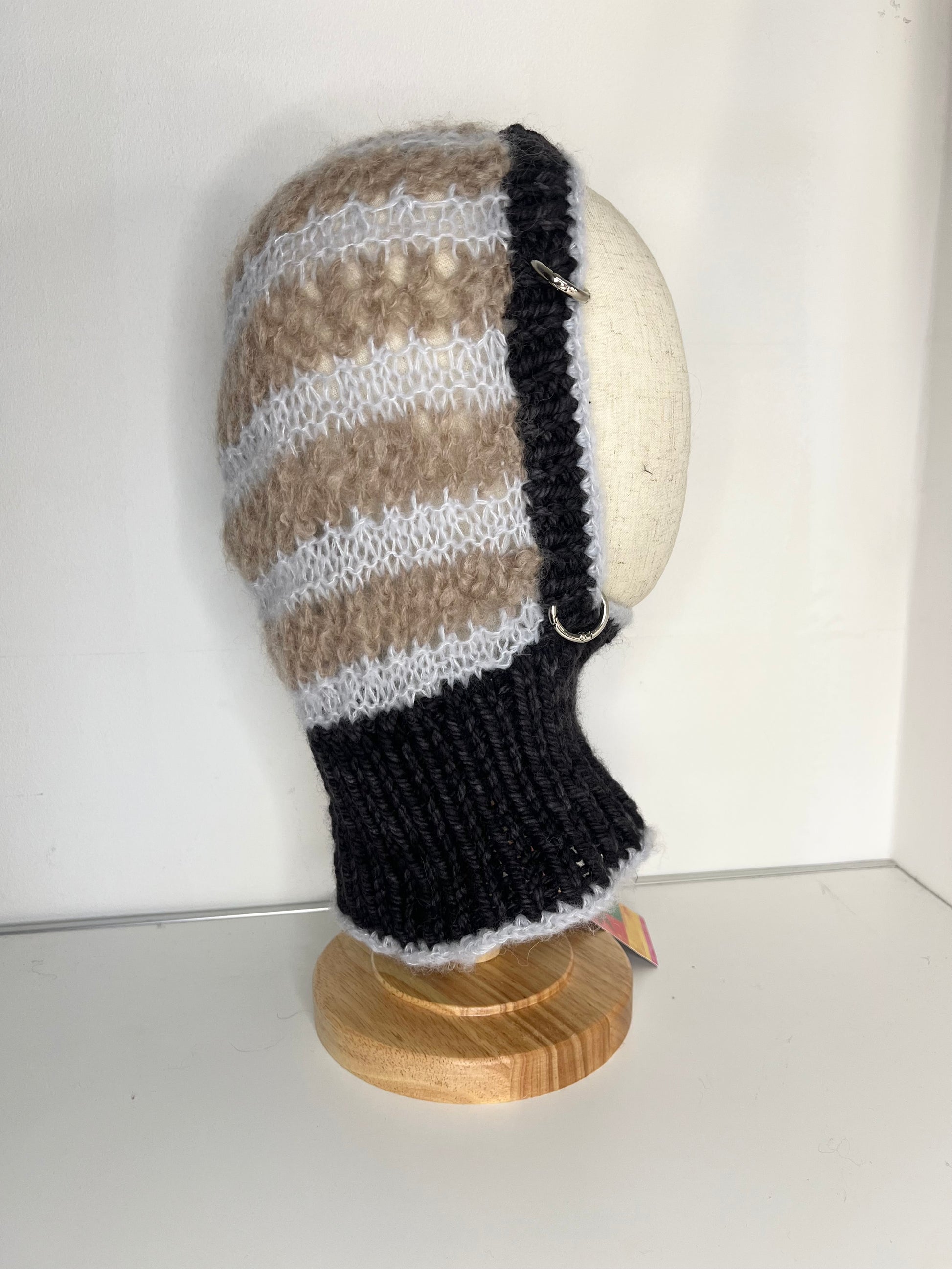 (TWO AVAILABLE) GREY, BEIGE & BLACK PIERCING BALACLAVA