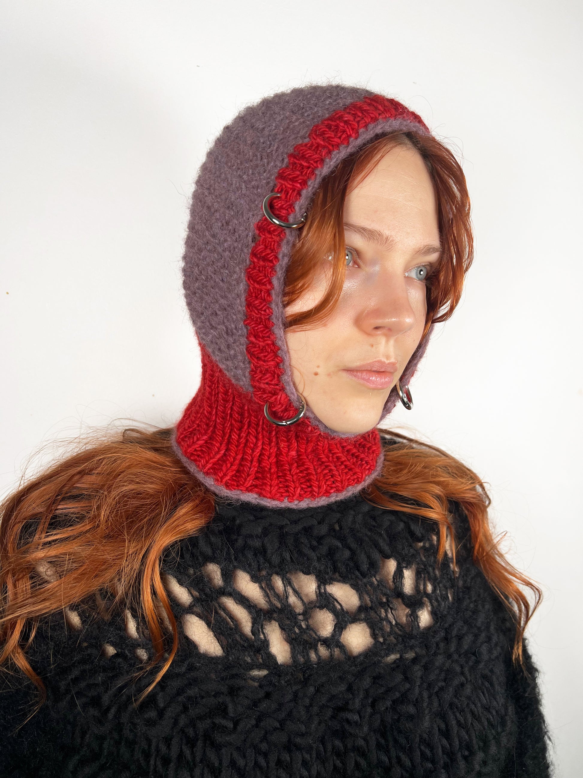 (TWO AVAILABLE RED & PURPLE PIERCING BALACLAVA