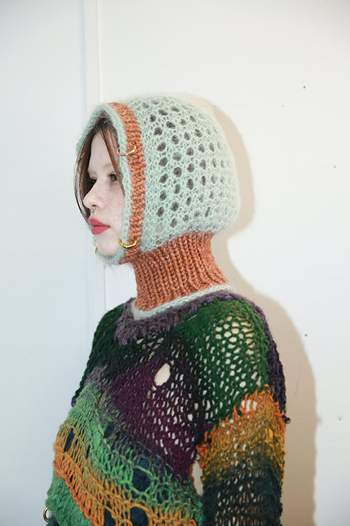 DUCK EGG & CAMEL PIERCING BALACLAVA