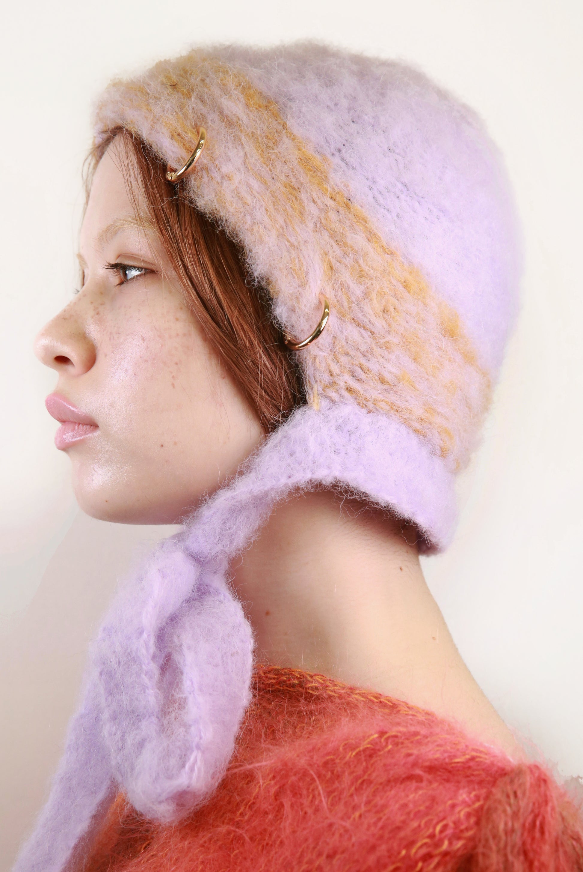 LILAC & MUSTARD PIERCING BONNET