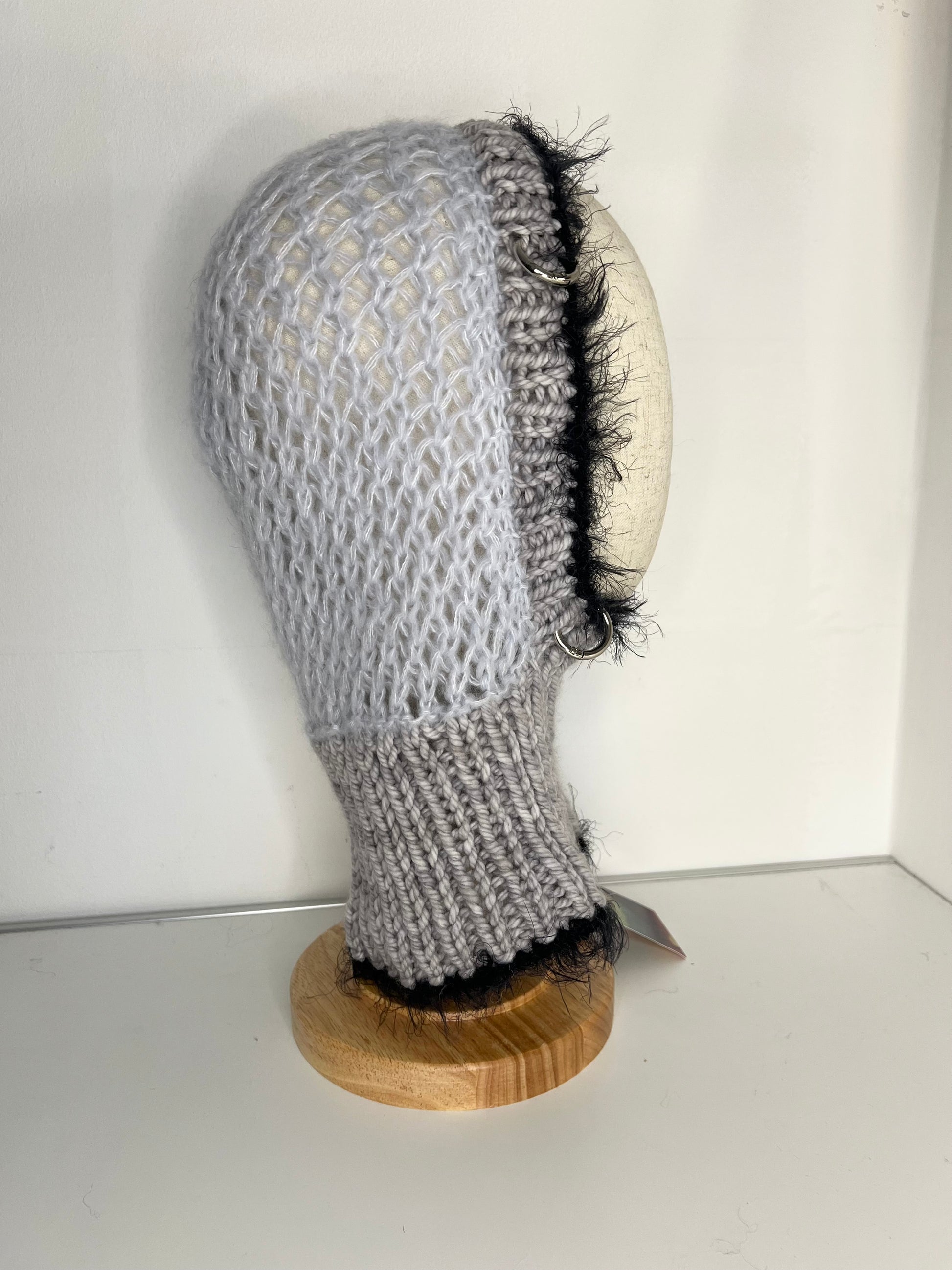 (TWO AVAILABLE) GREY & BLACK PIERCING BALACLAVA