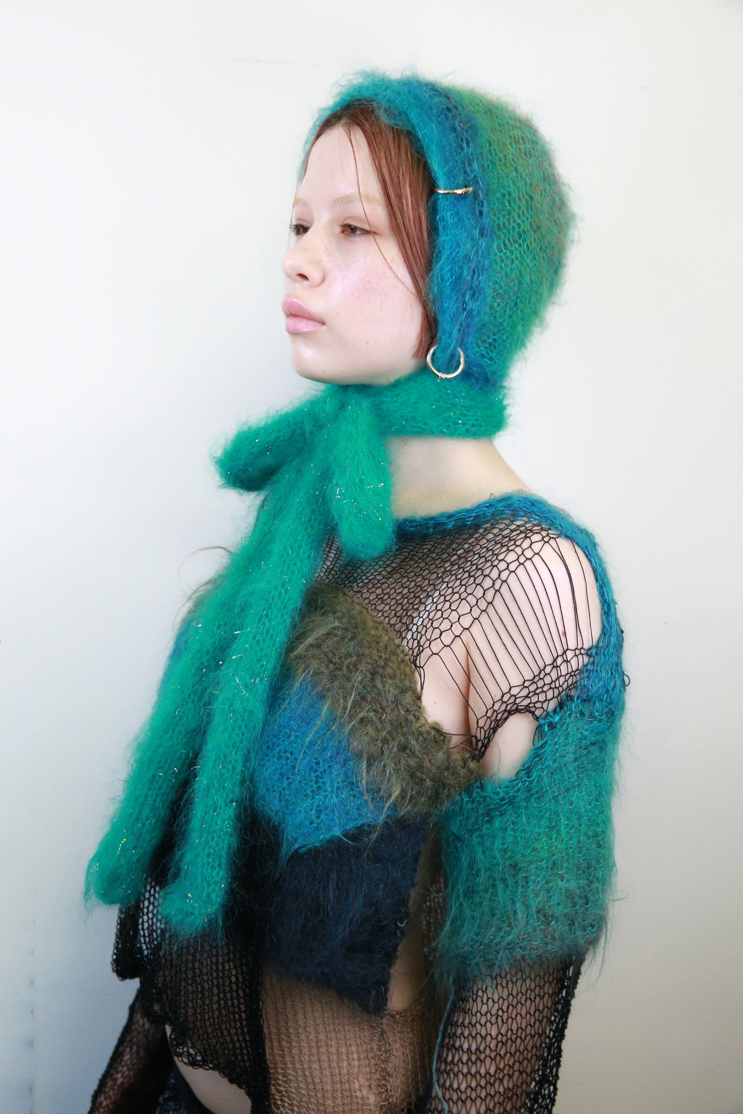 SEA GREEN PIERCING BONNET