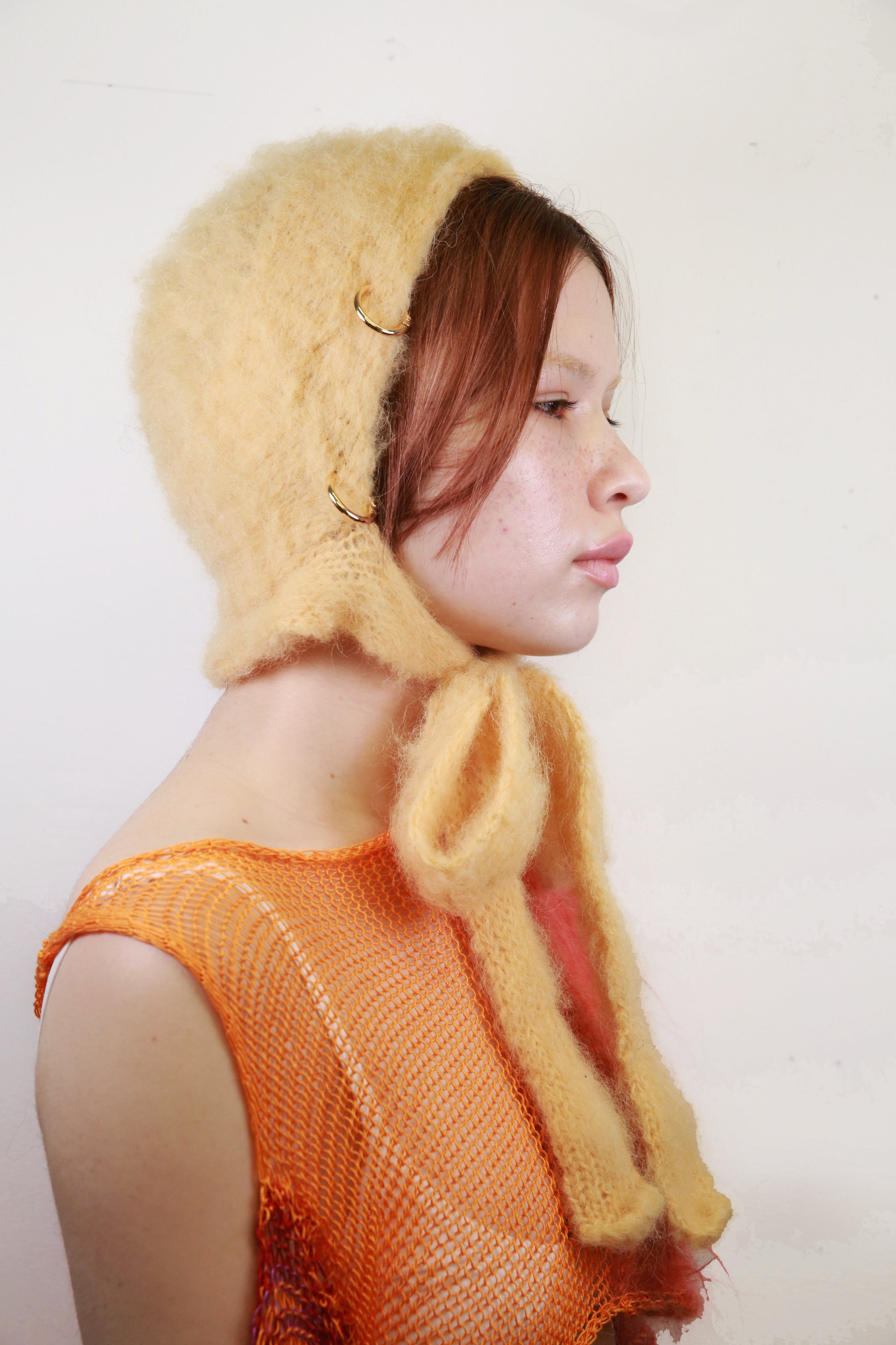 POWDER YELLOW PIERCING BONNET