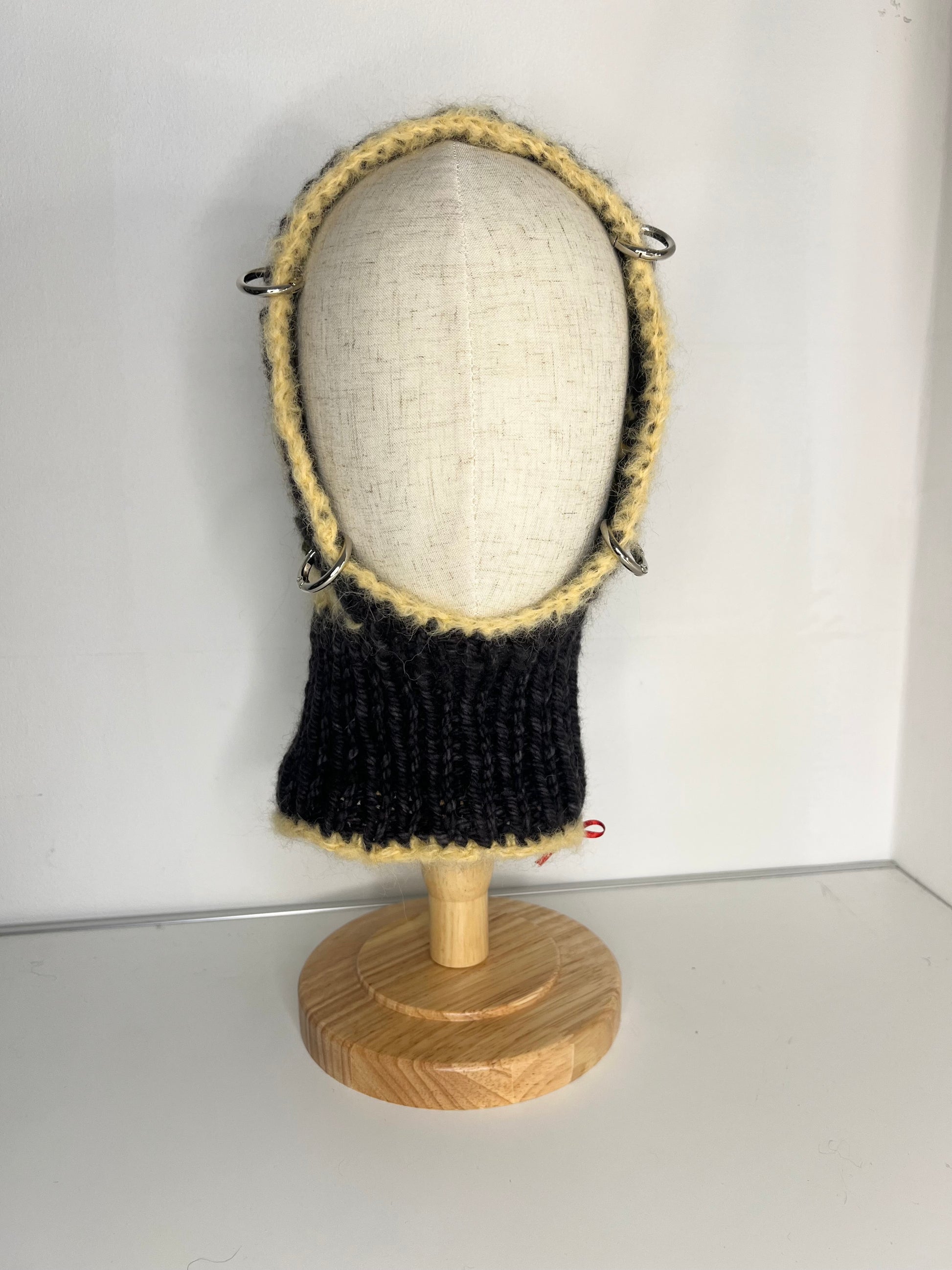 (ONE OF A KIND) YELLOW, KHAKI & BLACK PIERCING BALACLAVA