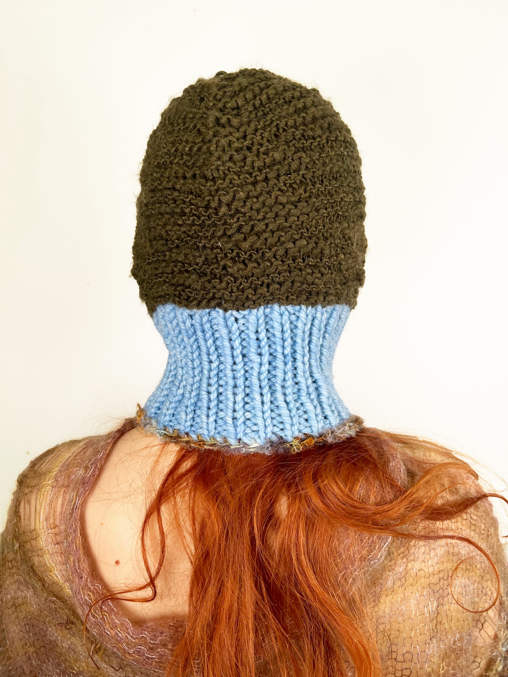 (ONE OF A KIND) BLUE & KHAKI PIERCING BALACLAVA