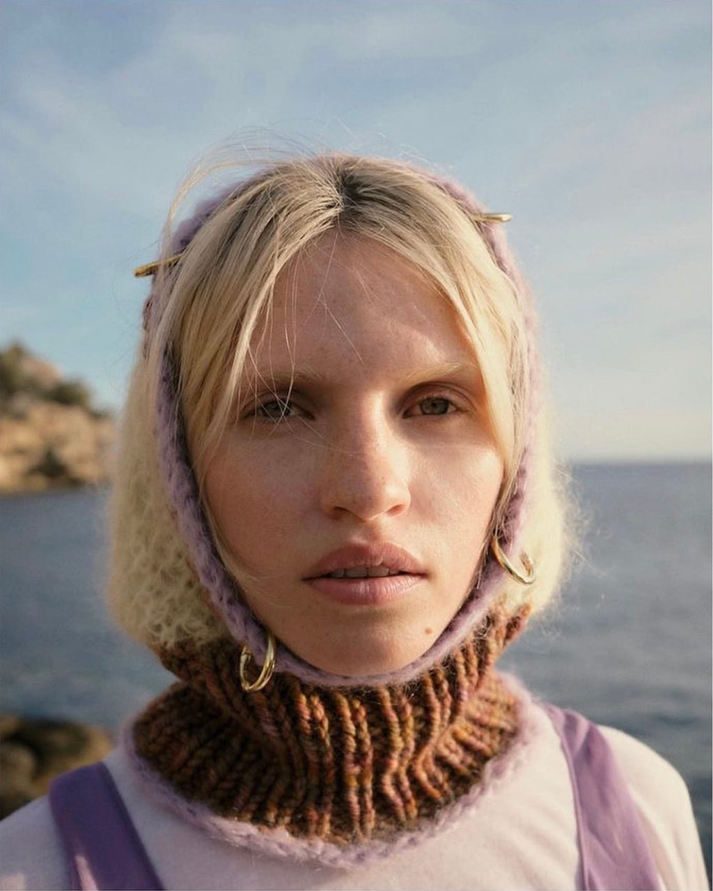 BUTTERCUP YELLOW, LILAC & MELANGE PIERCING BALACLAVA
