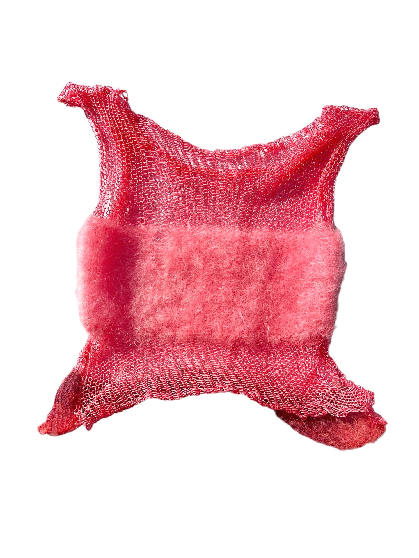 PINK DREAMS COTTON & MOHAIR NET TOP