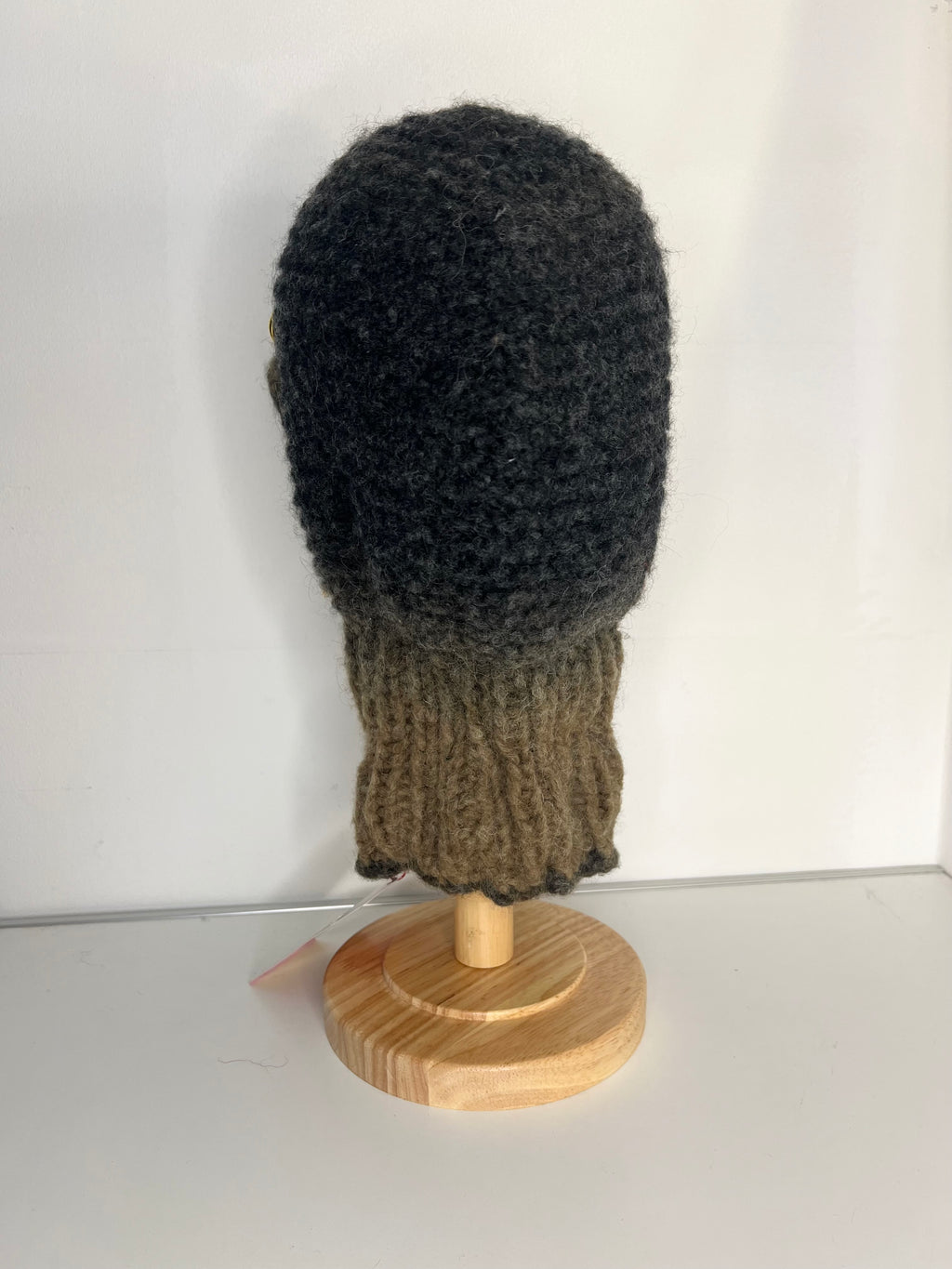 (ONE OF A KIND) BROWN & BLACK MELANGE PIERCING BALACLAVA