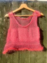 Load image into Gallery viewer, PINK DREAMS COTTON &amp; MOHAIR NET TOP
