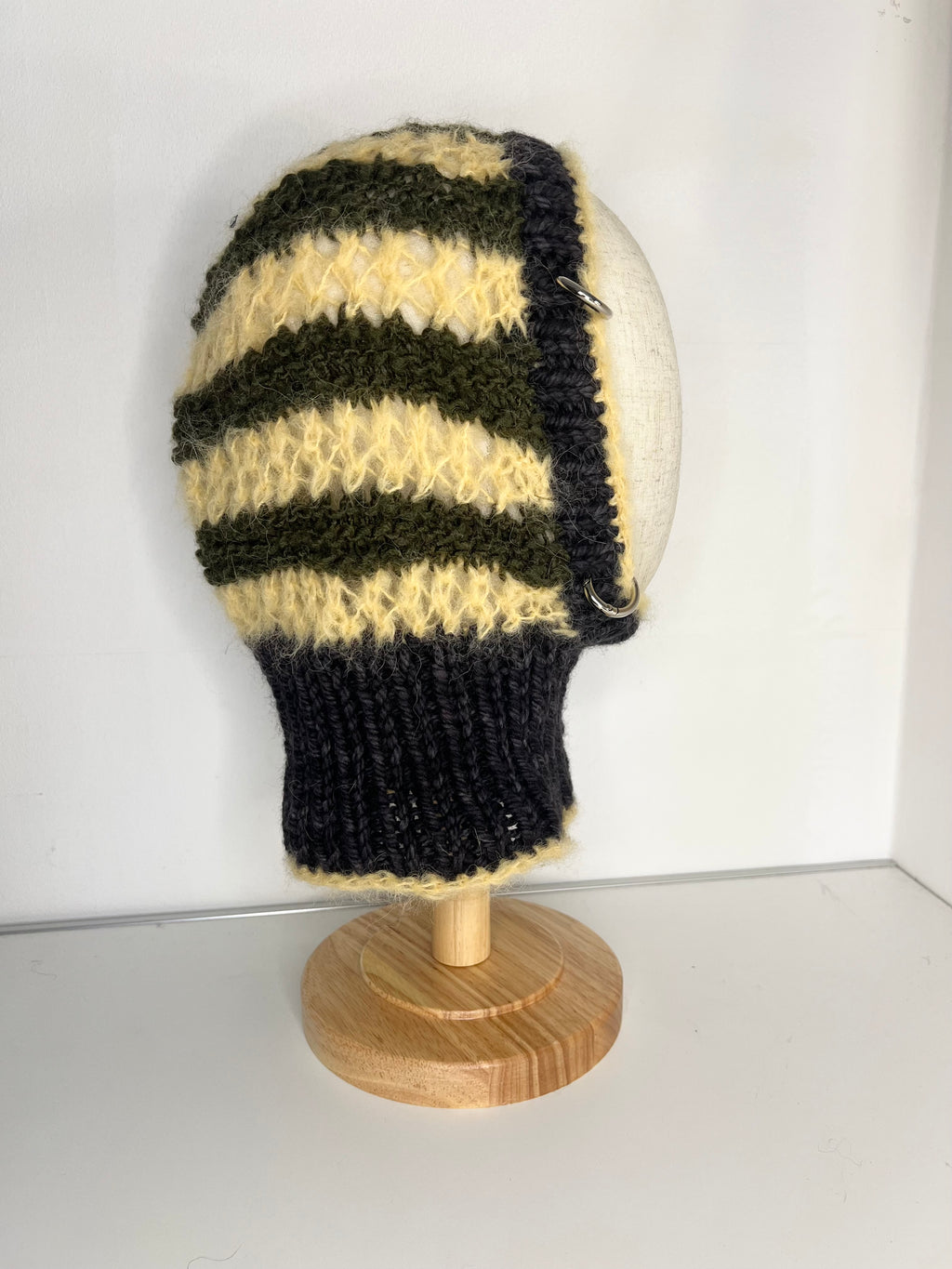 (ONE OF A KIND) YELLOW, KHAKI & BLACK PIERCING BALACLAVA