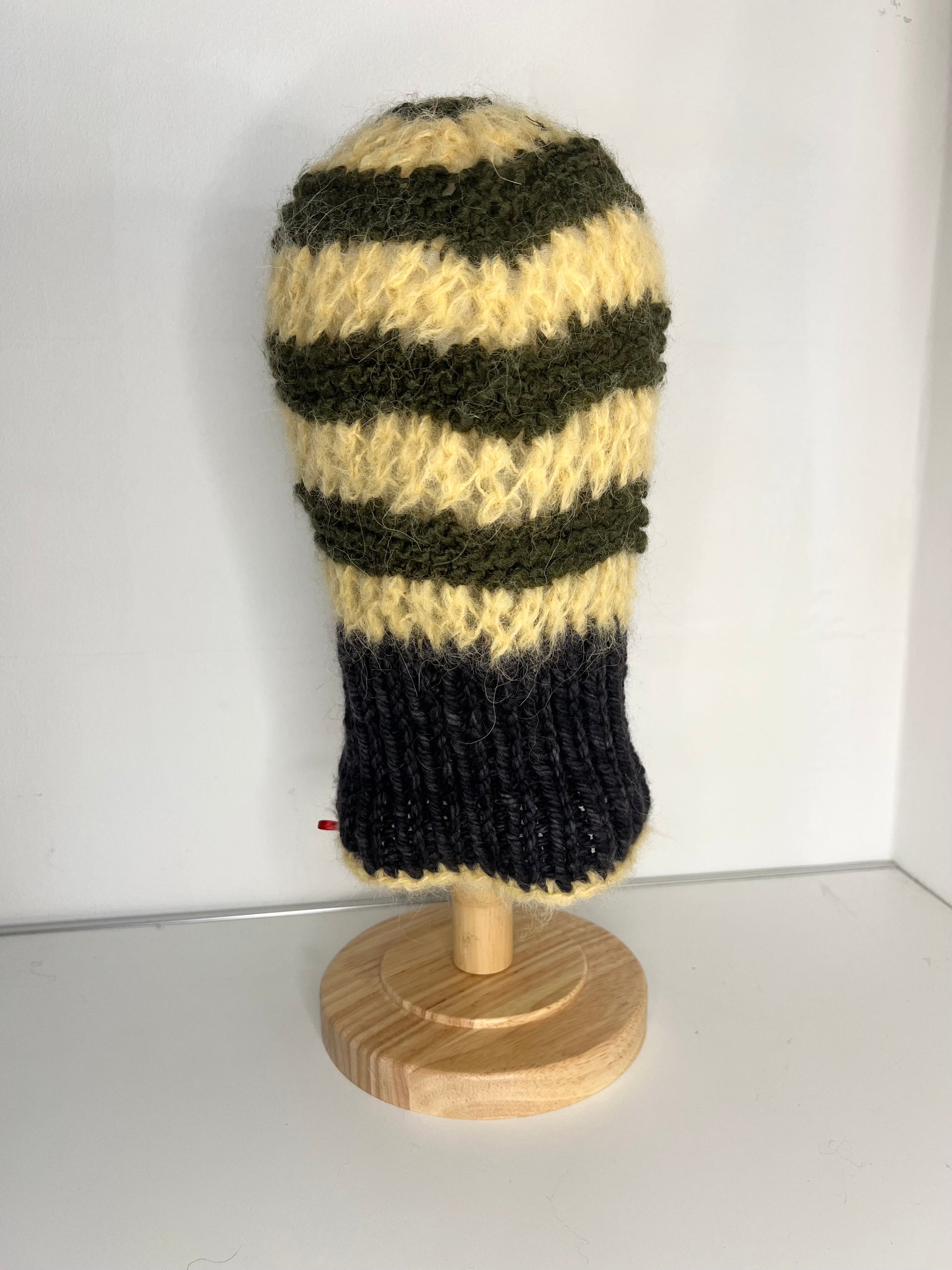 (ONE OF A KIND) YELLOW, KHAKI & BLACK PIERCING BALACLAVA