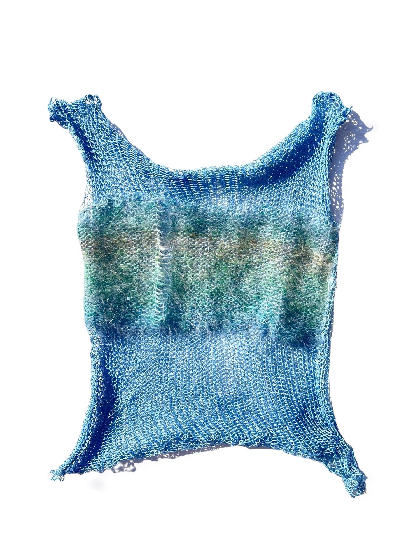 SEA DREAMS COTTON & MOHAIR NET TOP