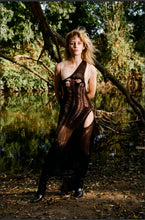 Load image into Gallery viewer, NO ONE CAN TELL BLACK COTTON DRESS
