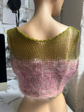 Load image into Gallery viewer, SERENE IN GREEN COTTON &amp; MOHAIR NET TOP
