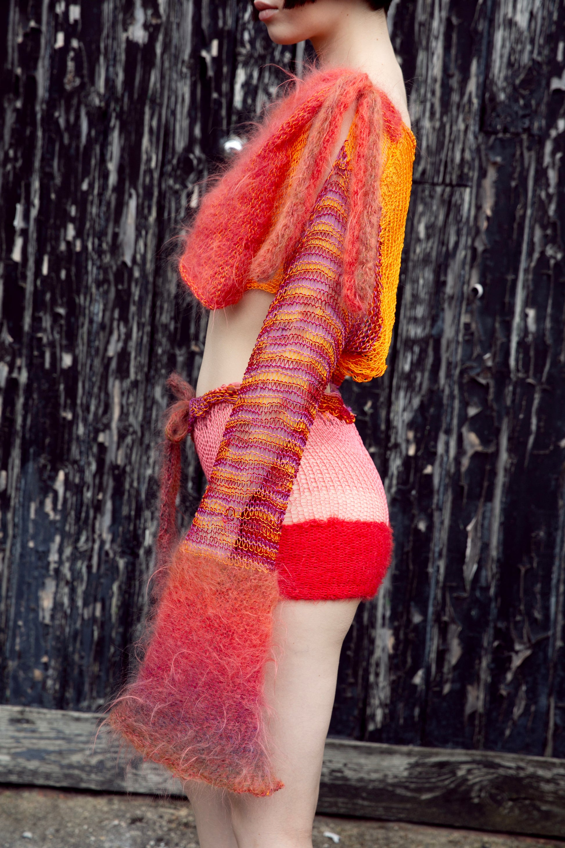 SAN FRANCISCO SUNSET COTTON & MOHAIR NET TOP