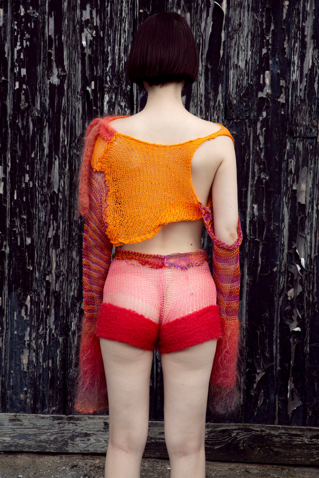 SAN FRANCISCO SUNSET COTTON & MOHAIR NET TOP