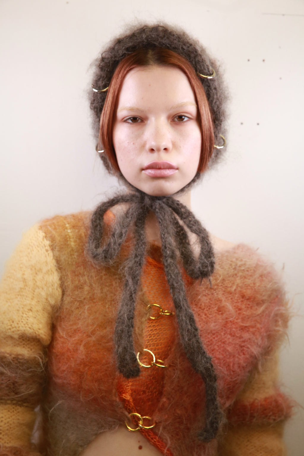 CHARCOAL & TIGER PIERCING BONNET