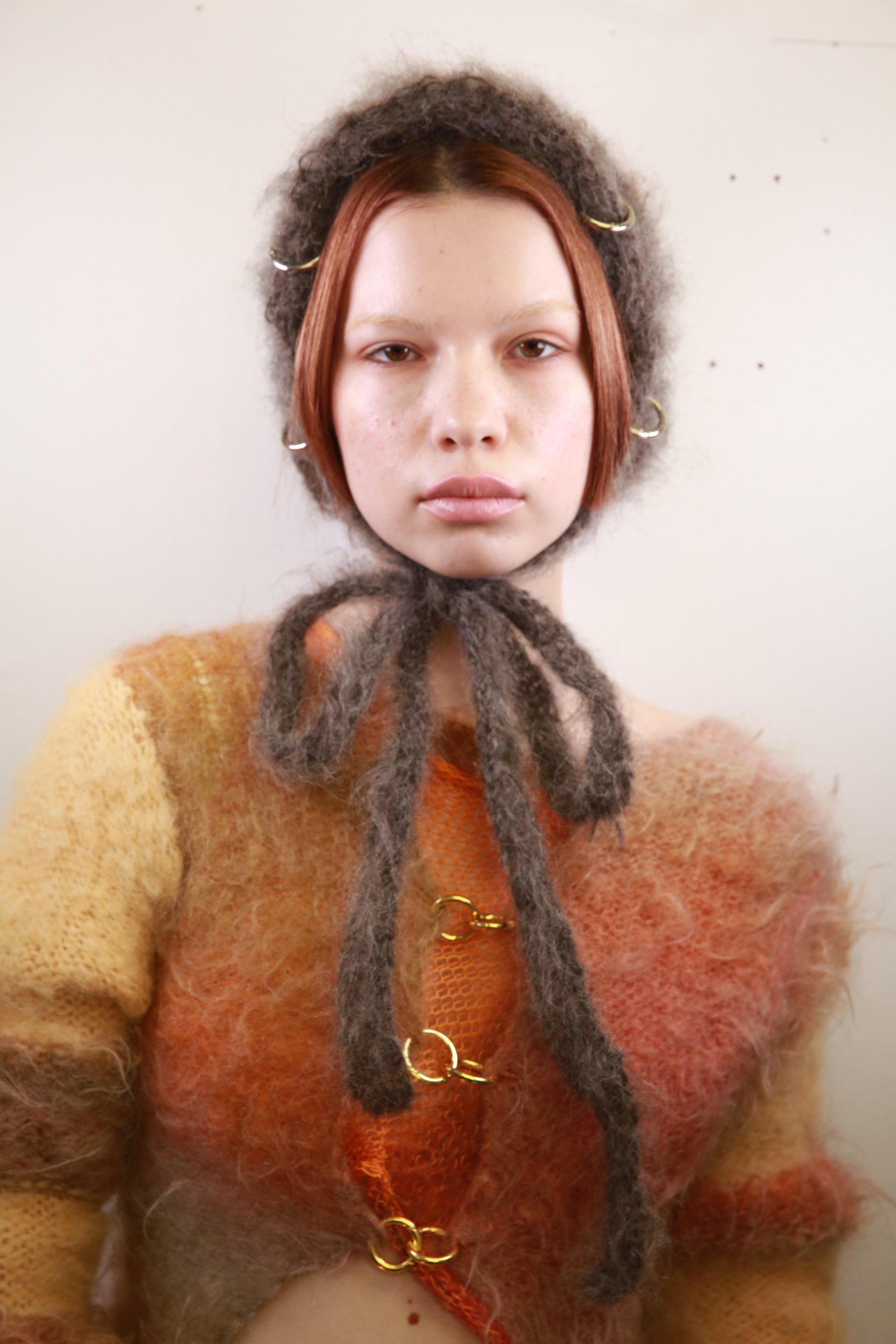 CHARCOAL & TIGER PIERCING BONNET