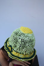 Load image into Gallery viewer, GREEN &amp; YELLOW PIERCING COTTON HAT
