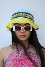 Load image into Gallery viewer, YELLOW, TURQUOISE, BROWN &amp; GREEN PIERCING HAT
