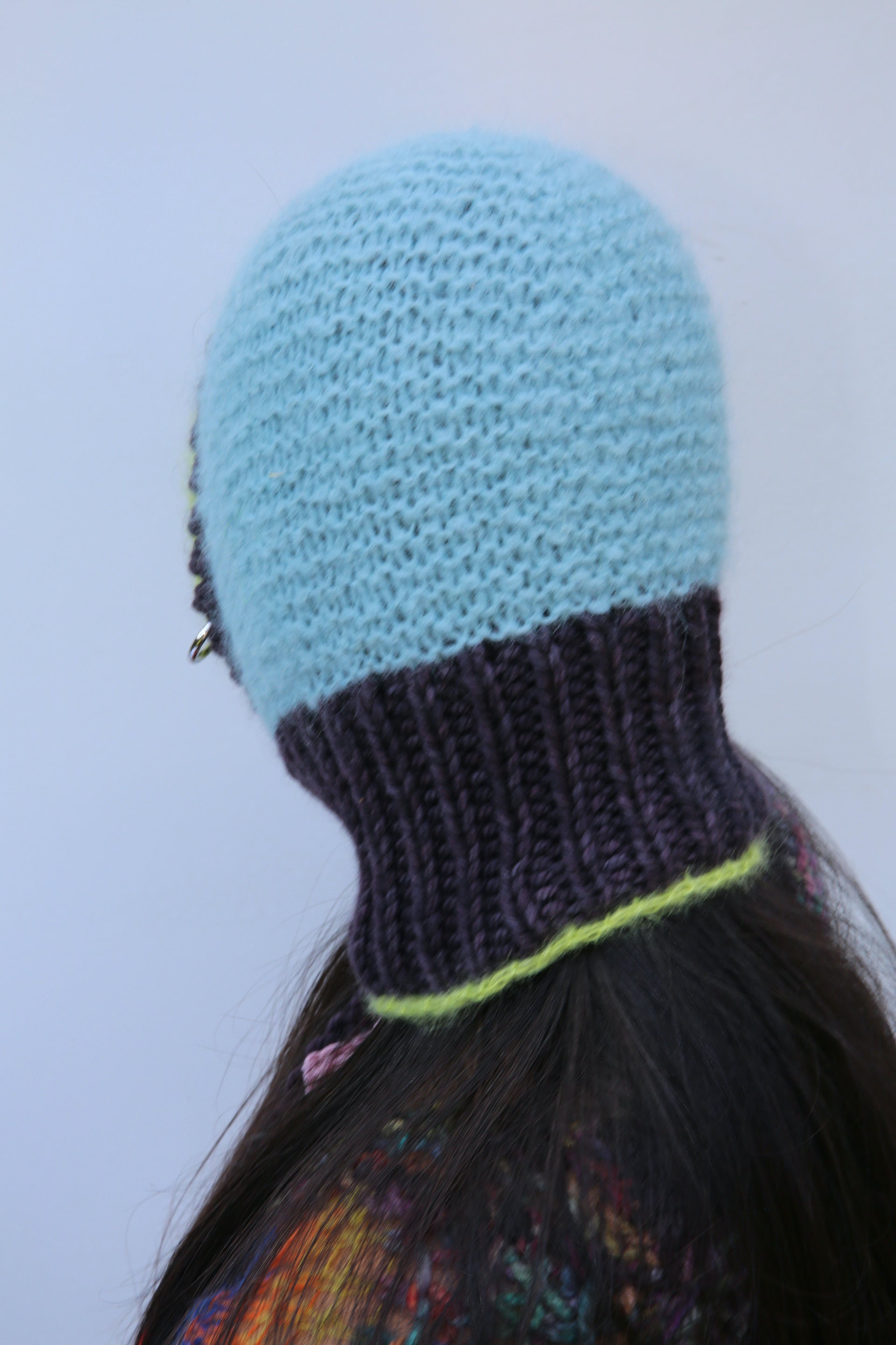 CHARCOAL, NEON GREEN & BLUE PIERCING BALACLAVA