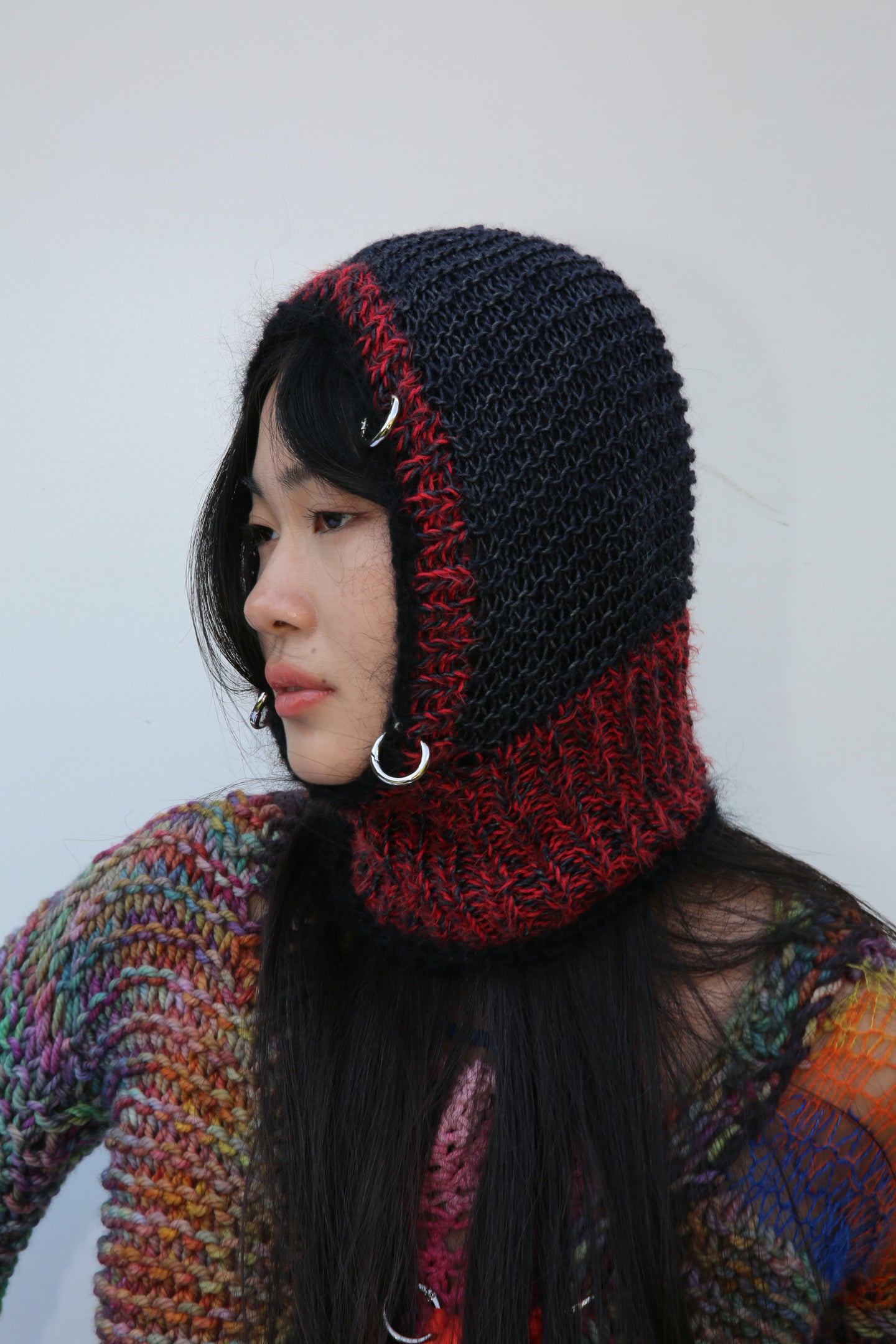RED & BLACK LIGHTWEIGHT PIERCING BALACLAVA