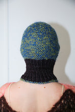 Load image into Gallery viewer, PURPLE-BROWN &amp; COBALT BLUE-LIME GREEN MELANGE PIERCING BALACLAVA
