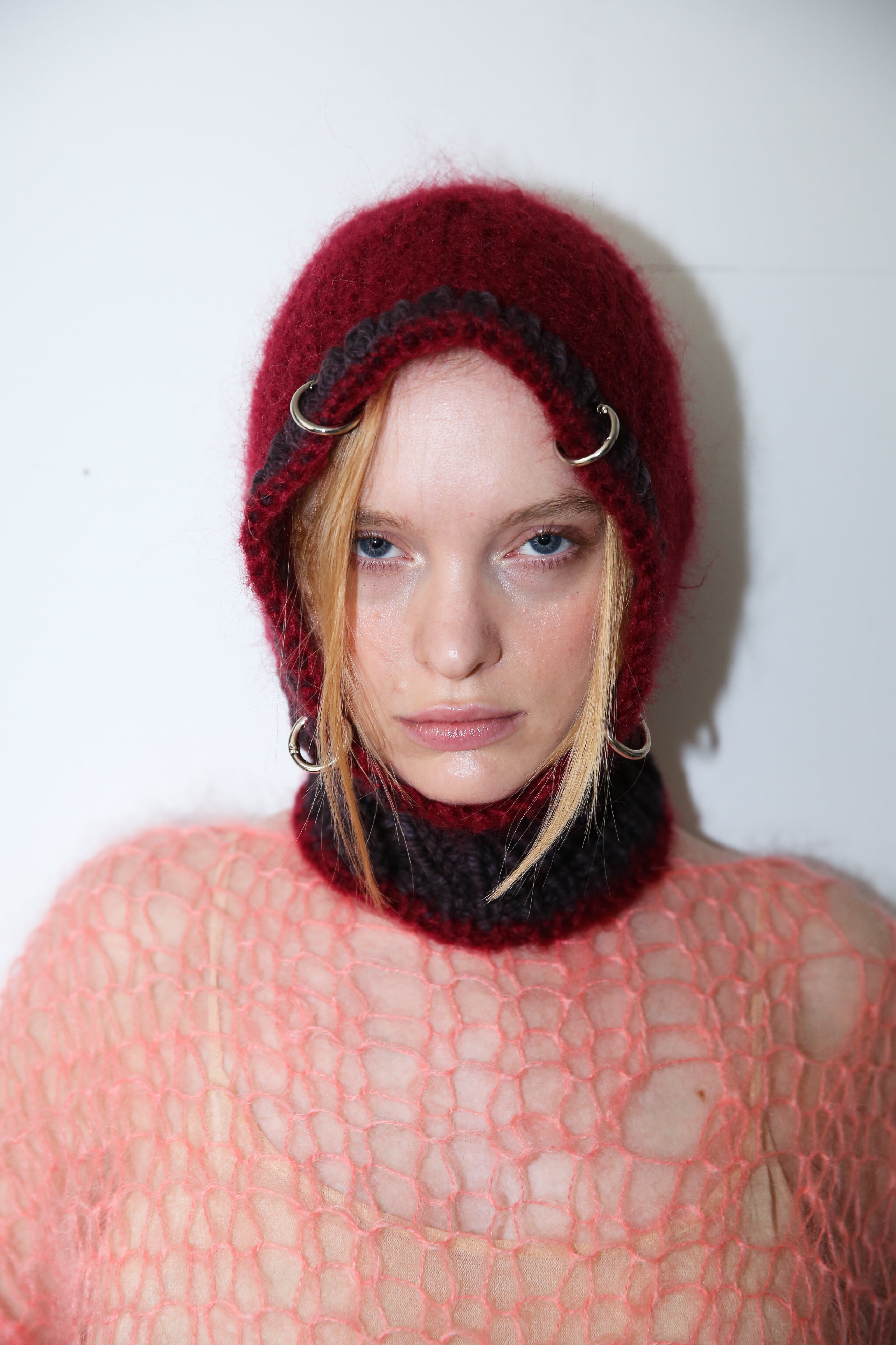 CLARET & PURPLE-BROWN PIERCING BALACLAVA