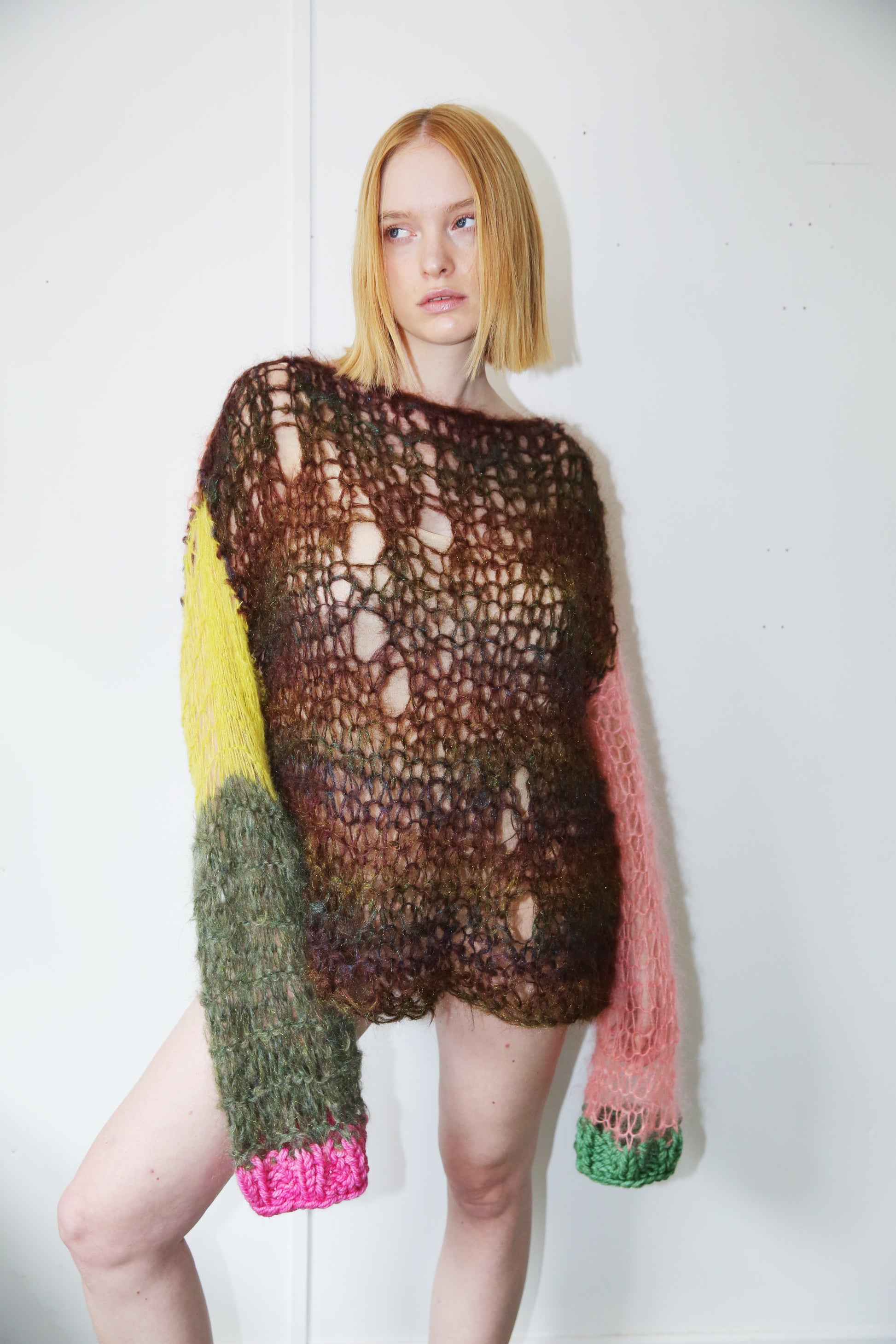 COLOURBLOCK GLITTER JUMPER (CAN BE WORN TWO WAYS)