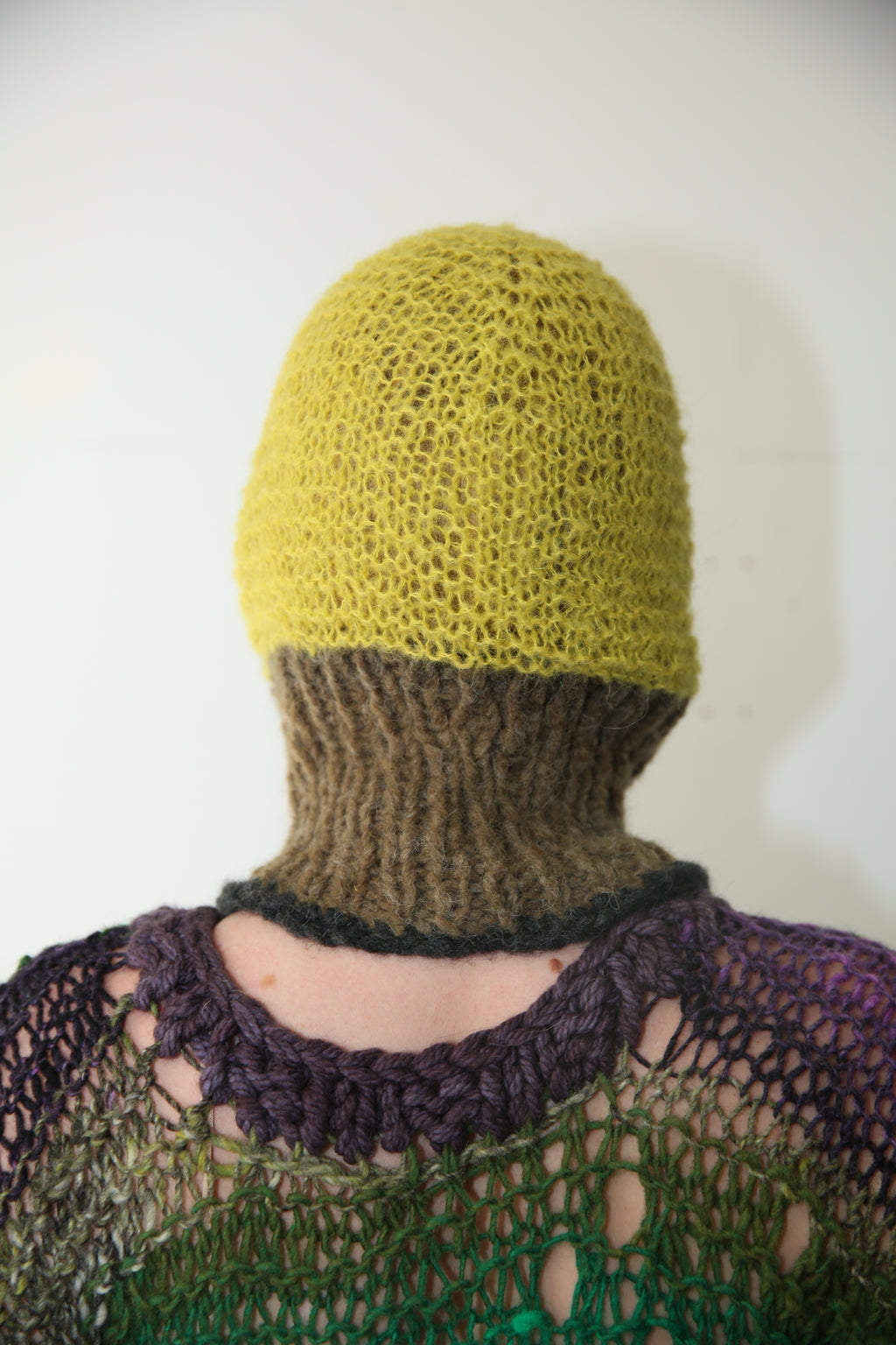 CHARTREUSE, CHARCOAL & MUDDY BROWN BALACLAVA