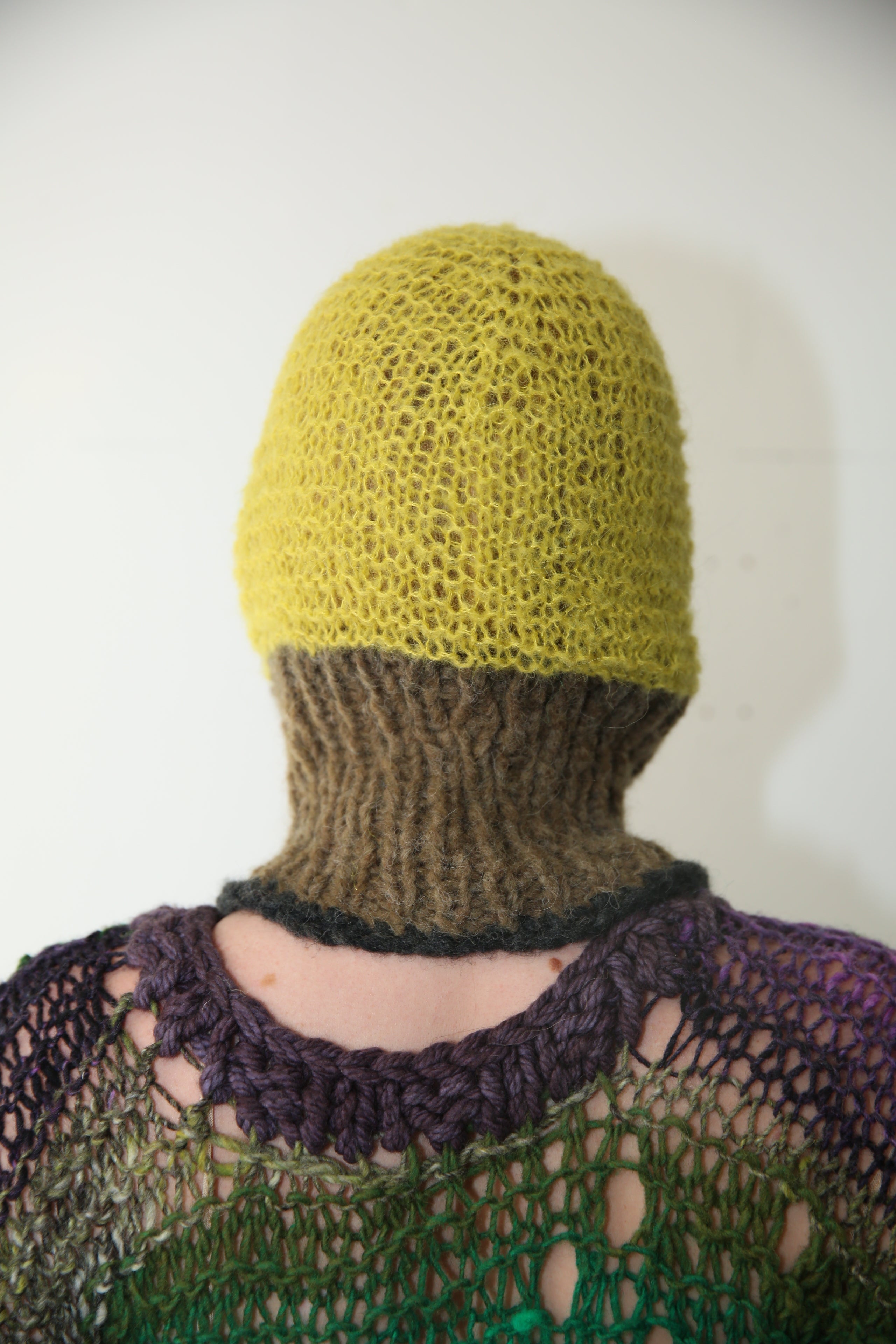 CHARTREUSE, CHARCOAL & MUDDY BROWN BALACLAVA