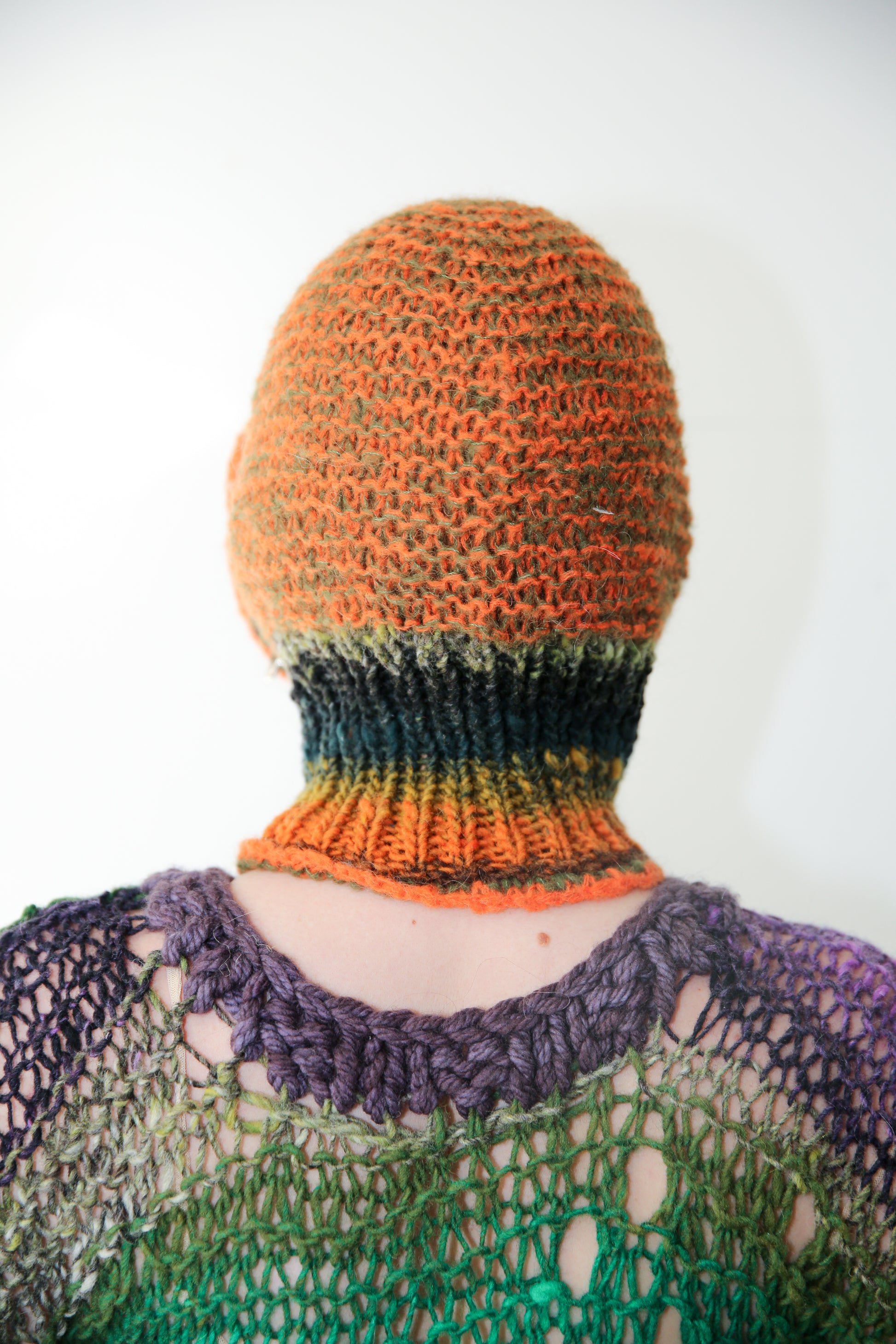 ORANGE-GREEN & MULTICOLOUR GRADIENT PIERCING BALACLAVA