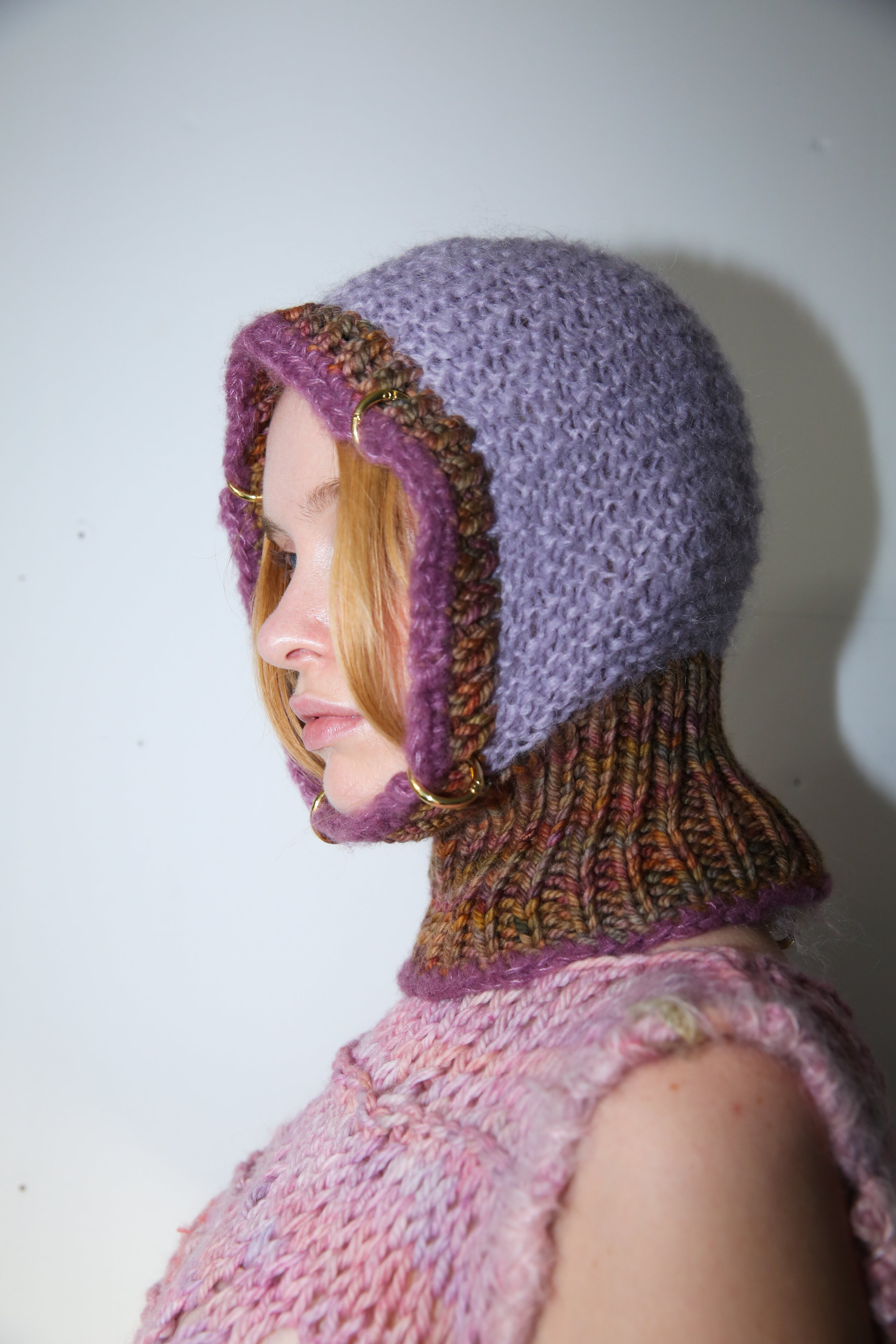 LILAC, GRAPE & RUST MELANGE PIERCING BALACLAVA