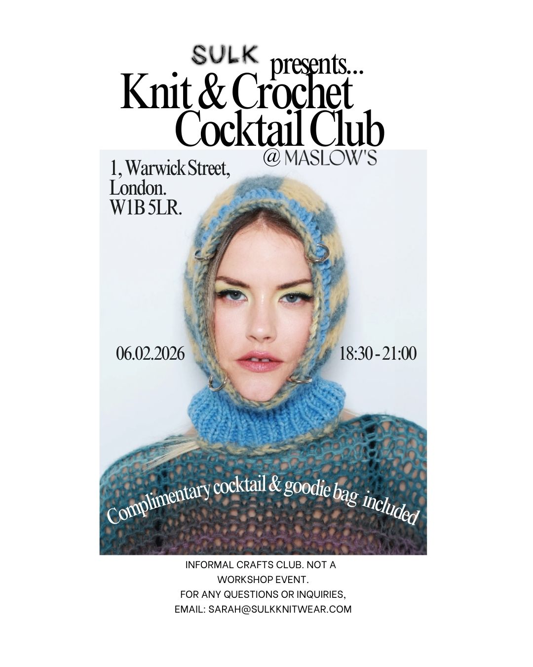 SULK KNITWEAR X MASLOW'S - KNIT & CROCHET COCKTAIL CLUB EVENT TICKET