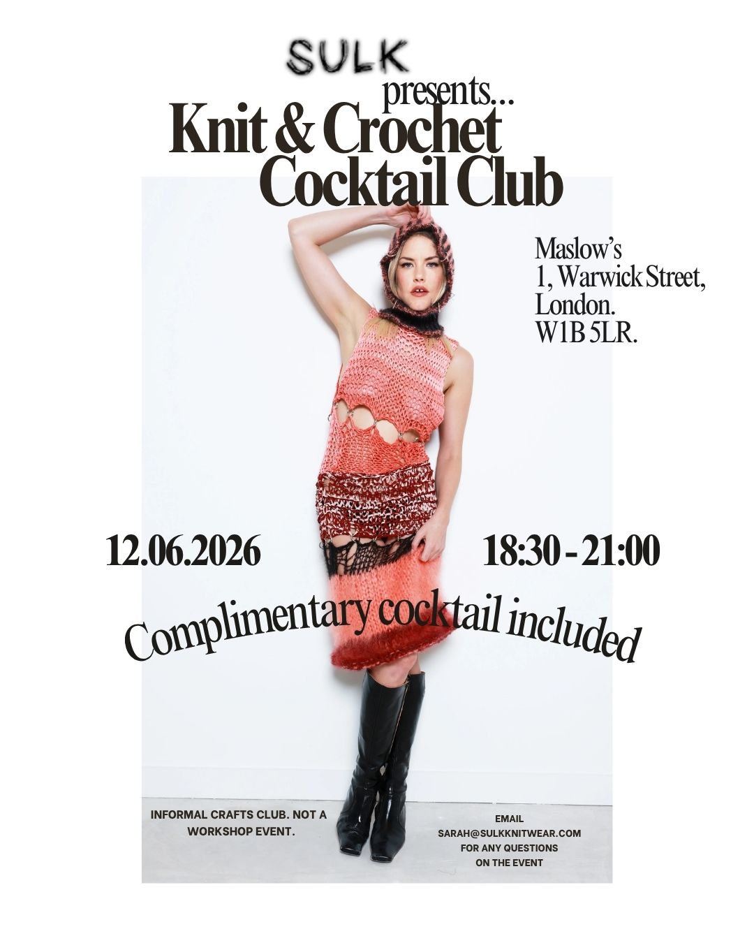 SULK KNITWEAR X MASLOW'S - KNIT & CROCHET COCKTAIL CLUB EVENT TICKET