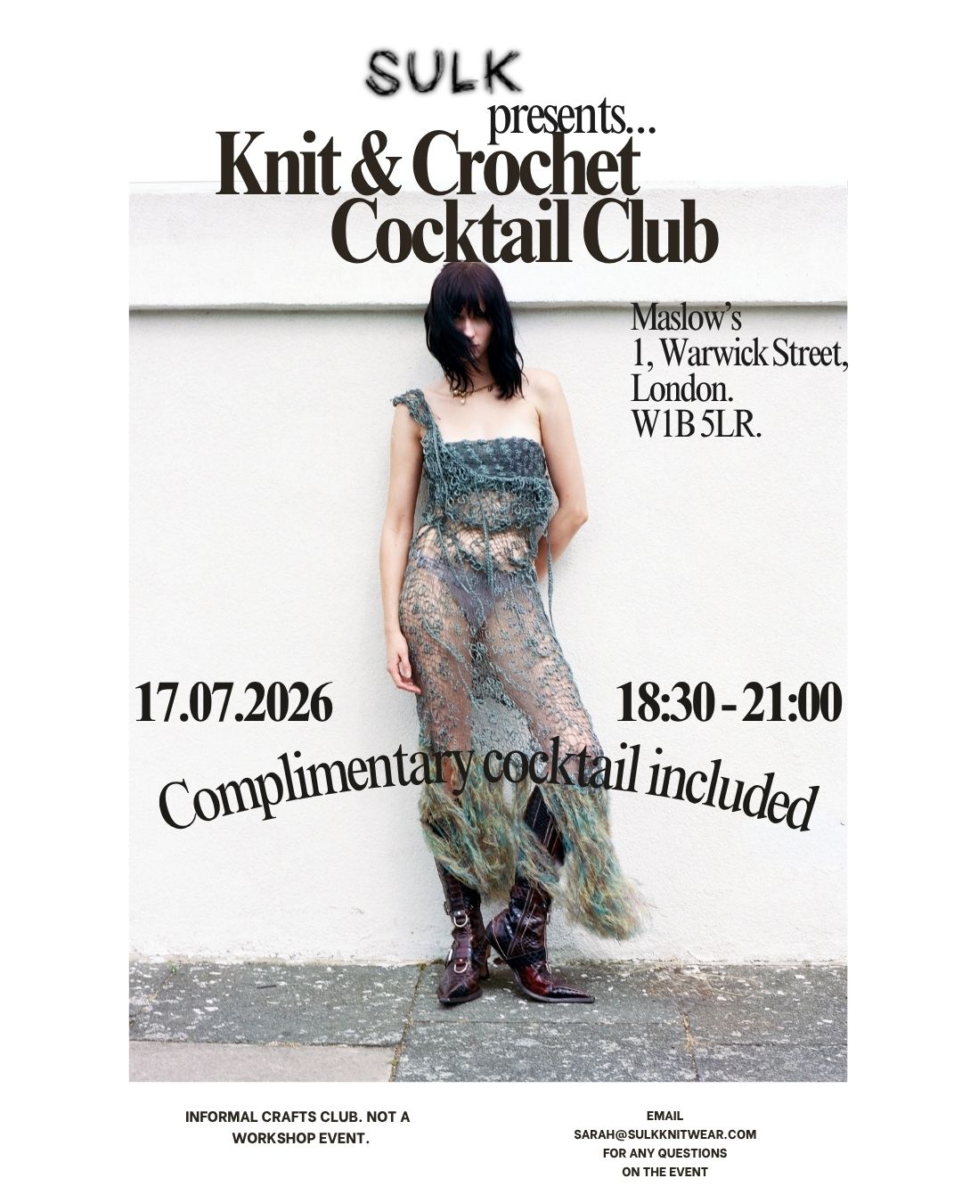 SULK KNITWEAR X MASLOW'S - KNIT & CROCHET COCKTAIL CLUB EVENT TICKET