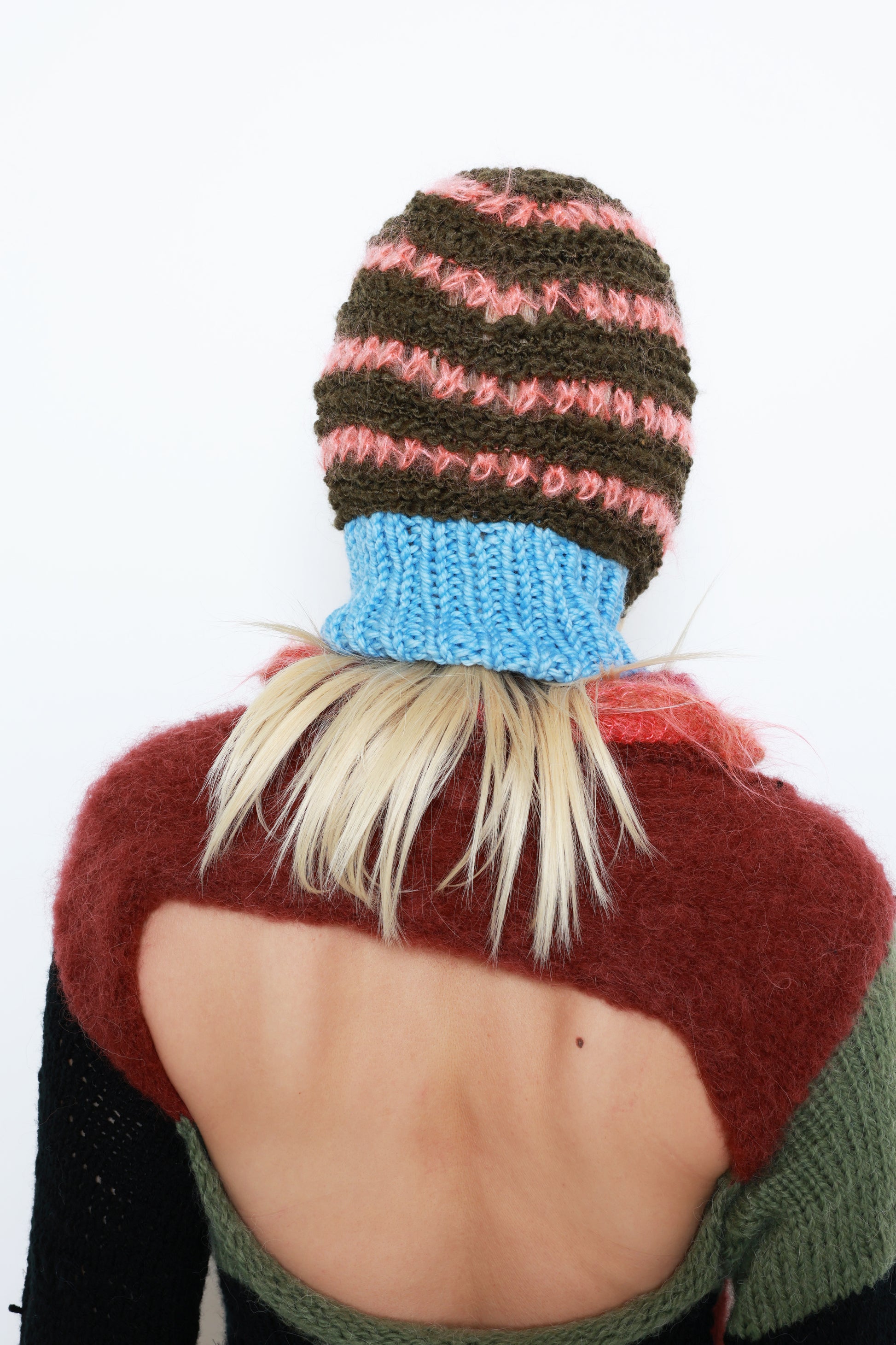 (ONE OF A KIND) BABY BLUE, SALMON & KHAKI PIERCING BALACLAVA