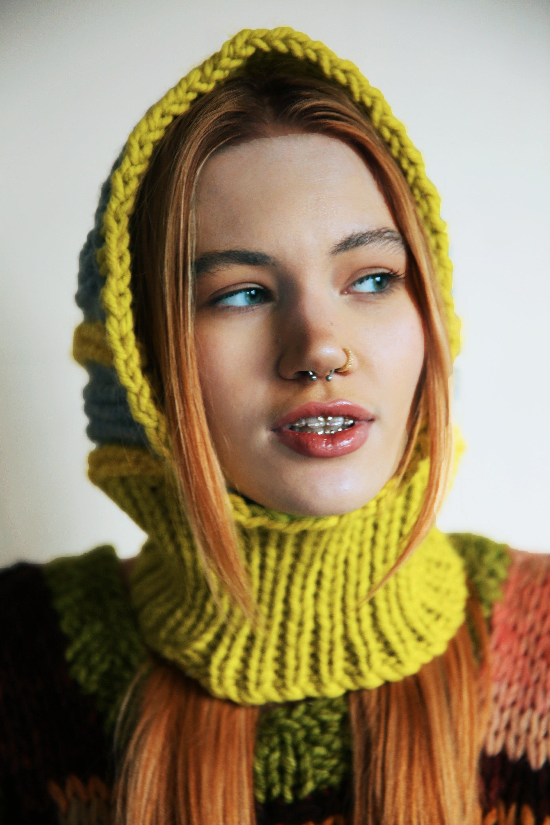 CITRON, BANANA AND SKY MERINO BALACLAVA